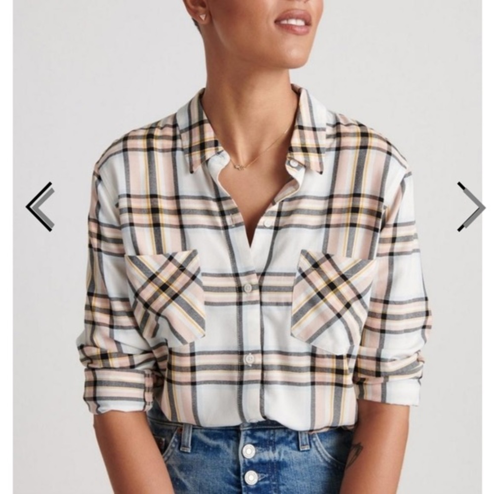 Lucky brand Plaid Boyfriend Shirt